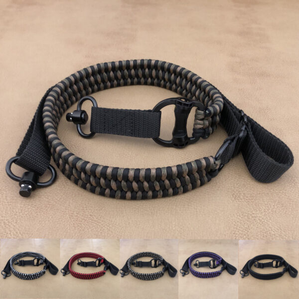 Tactical Single or Two Point Dual Rifle Sling - Quick Detach/Adjust -  Handmade w/ Paracord - Our Fathers Arms
